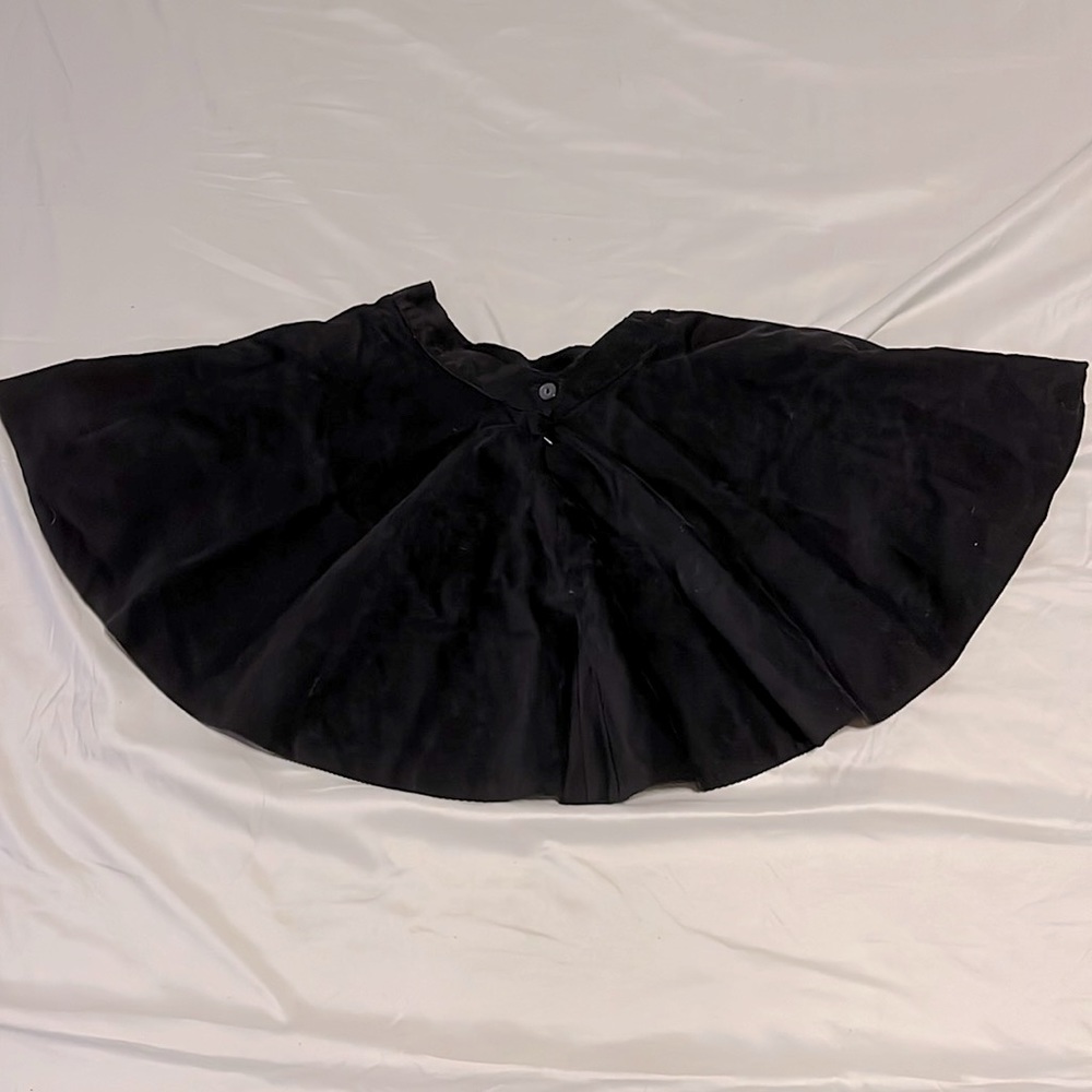 Black corduroy vintage skater skirt